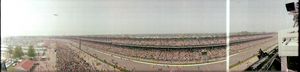 Indianapolis 500 race from the control tower, Indianapolis, Indiana: panoramic photograph