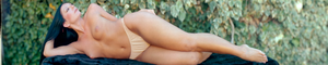 Topless woman posing, identified as "Tex", Las Vegas, Nevada: panoramic photograph