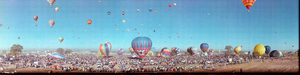 1980 Albuquerque balloon festival, Albuquerque, New Mexico: panoramic photograph