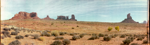 View of Monument Valley, Arizona: panoramic photograph