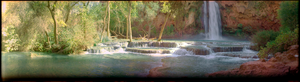 Havasu Falls at Grand Canyon, Arizona: panoramic photograph