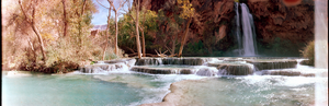 Havasu Falls at Grand Canyon, Arizona: panoramic photograph
