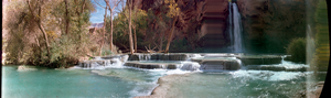 Havasu Falls at Grand Canyon, Arizona: panoramic photograph