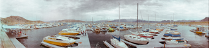 Lake Mead Marina, Boulder City, Nevada: panoramic photograph