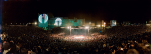 Sugar Ray Leonard vs. Thomas Hearns fight at Caesars Palace, Las Vegas, Nevada: panoramic photograph