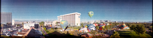 Tropicana Pro balloon race at Tropicana Country Club, Las Vegas, Nevada: panoramic photograph