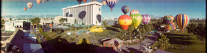 Tropicana Pro balloon race at Tropicana Country Club, Las Vegas, Nevada: panoramic photograph