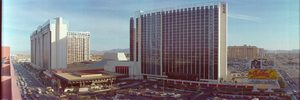 MGM Hotel from Las Vegas Boulevard looking south, Las Vegas, Nevada: panoramic photograph