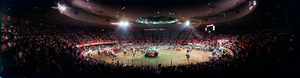Elks Helldorado Rodeo at Las Vegas Convention Center, Las Vegas, Nevada: panoramic photograph