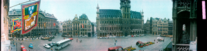 Brussels Grand Place, Brussels, Belgium: panoramic photograph