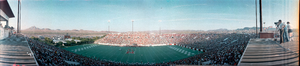 UNLV vs. Brigham Young University football game at Silver Bowl stadium, Las Vegas, Nevada: panoramic photograph