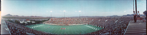 UNLV vs. Brigham Young University football game at Silver Bowl stadium, Las Vegas, Nevada: panoramic photograph
