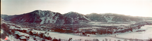 Snowmass and golf course, Aspen, Colorado: panoramic photograph
