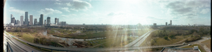 Houston skyline, Texas: panoramic photograph