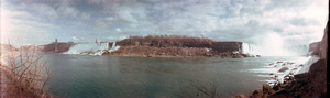 Horseshoe Falls at Niagra Falls, Ontario, Canada: panoramic photograph