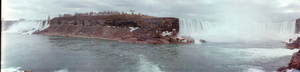 Horseshoe Falls at Niagra Falls, Ontario, Canada: panoramic photograph