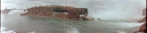 Horseshoe Falls at Niagra Falls, Ontario, Canada: panoramic photograph