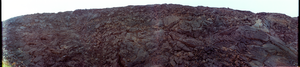 Waikoloa Hotel and surrounding lava rock, Kauai, Hawaii: panoramic photograph