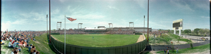 San Diego Padres vs. Las Vegas Stars baseball game at Cashman Field, Las Vegas, Nevada: panoramic photograph