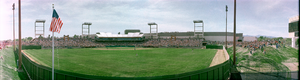 San Diego Padres vs. Las Vegas Stars baseball game at Cashman Field, Las Vegas, Nevada: panoramic photograph