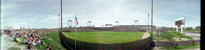 San Diego Padres vs. Las Vegas Stars baseball game at Cashman Field, Las Vegas, Nevada: panoramic photograph