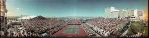 Alan King Tennis Classic tournament at Caesars Palace, Las Vegas, Nevada: panoramic photograph