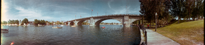 London Bridge at Lake Havasu, Arizona: panoramic photograph