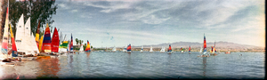 London Bridge at Lake Havasu, Arizona: panoramic photograph