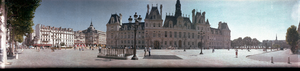 Hotel de Ville, Paris, France: panoramic photograph