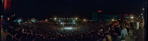 Marvin Hagler vs. Roberto Durán fight at Caesars Palace, Las Vegas, Nevada: panoramic photograph