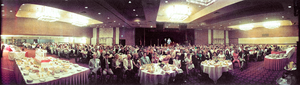 Johnny Carson luncheon at Frontier Hotel, Las Vegas, Nevada: panoramic photograph