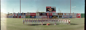 1985 Las Vegas Stars baseball team at Cashman Field, Las Vegas, Nevada: panoramic photograph