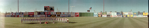 1985 Las Vegas Stars baseball team at Cashman Field, Las Vegas, Nevada: panoramic photograph