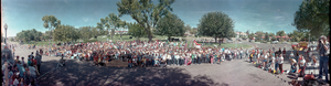 Boulder City Penny Power Day for 50th anniversary of Hoover Dam at Bicentennial Park, Boulder City, Nevada: panoramic photograph