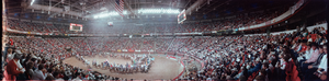National Rodeo Finals (NFR) at Thomas &amp; Mack Center Las Vegas, Nevada: panoramic photograph