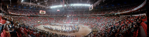 National Rodeo Finals (NFR) at Thomas &amp; Mack Center Las Vegas, Nevada: panoramic photograph