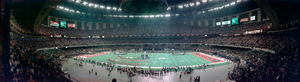 Super Bowl XX: Chicago Bears vs. New England Patriots, New Orleans, Louisiana: panoramic photograph