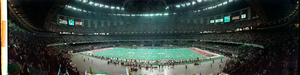 Super Bowl XX: Chicago Bears vs. New England Patriots, New Orleans, Louisiana: panoramic photograph