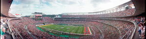 Super Bowl XXII: Washington Redskins vs. Denver Broncos, San Diego, California: panoramic photograph