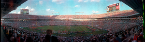 Super Bowl XXIII: San Francisco 49ers vs. Cincinnati Bengals, Miami, Florida: panoramic photograph