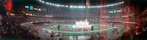 Super Bowl XXIV: San Francisco 49ers vs. Denver Broncos, New Orleans, Louisiana: panoramic photograph
