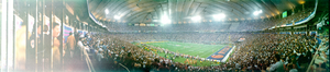 Super Bowl XXVI: Washington Redskins vs. Buffalo Bills, Minneapolis, Minnesota: panoramic photograph