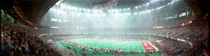 Super Bowl XXXI: Green Bay Packers vs. New England Patriots, New Orleans, Louisiana: panoramic photograph