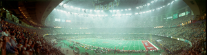 Super Bowl XXXI: Green Bay Packers vs. New England Patriots, New Orleans, Louisiana: panoramic photograph