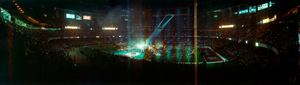 Super Bowl XXXI: Green Bay Packers vs. New England Patriots, New Orleans, Louisiana: panoramic photograph