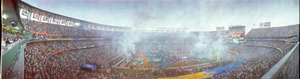 Super Bowl XXXII: Denver Broncos vs. Green Bay Packers, San Diego, California: panoramic photograph