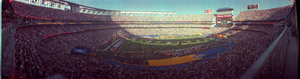 Super Bowl XXXII: Denver Broncos vs. Green Bay Packers, San Diego, California: panoramic photograph