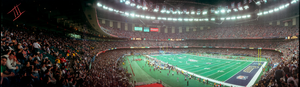 Super Bowl XXXVI: New England Patriots vs. St. Louis Rams, New Orleans, Louisiana: panoramic photograph