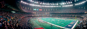 Super Bowl XXXVI: New England Patriots vs. St. Louis Rams, New Orleans, Louisiana: panoramic photograph