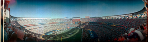Super Bowl XXXVII: Tampa Bay Buccaneers vs. Oakland Raiders, San Diego, California: panoramic photograph